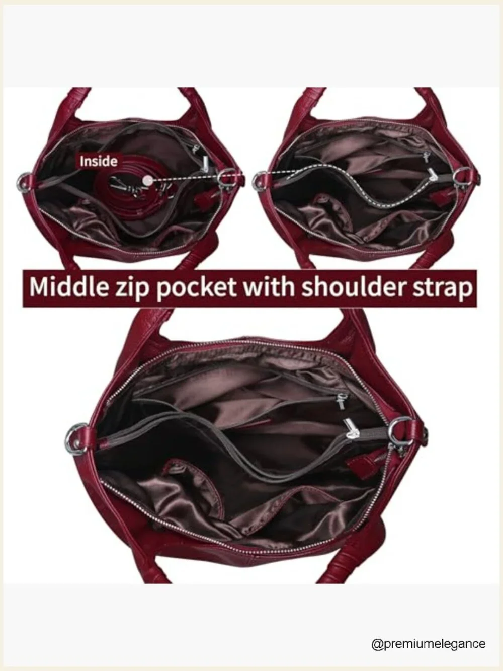 Genuine Leather Satchel Crossbody Hobo Medium Tote Shoulder Bag Handbag
